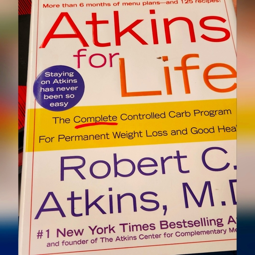 Atkins For Life Book - White and Red Cover NY Best Seller
